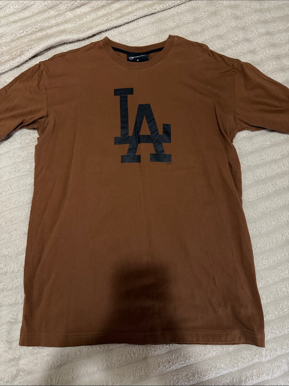 New Era Brown Short Sleeve T-Shirt with Black LA Logo